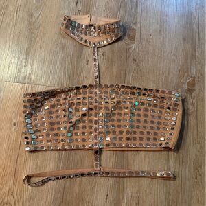 Hot Miami Styles Halter Strappy Crop Top